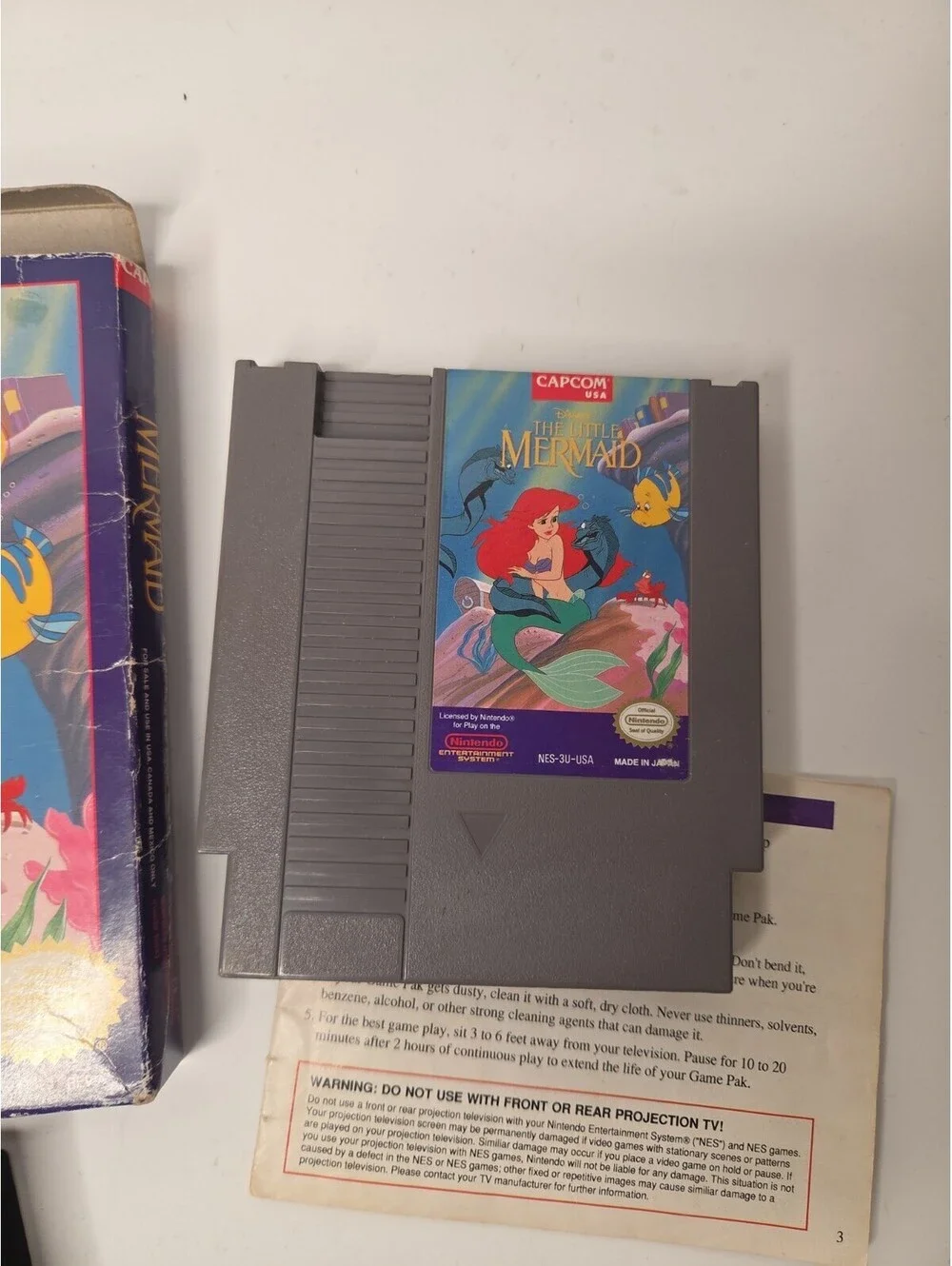 Capcom Disney's The Little Mermaid Nintendo NES CIB Complete w Manual 1991
